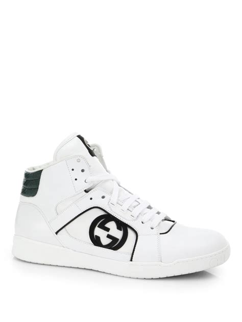 white gucci high tops mens|Gucci men sneakers new authentic.